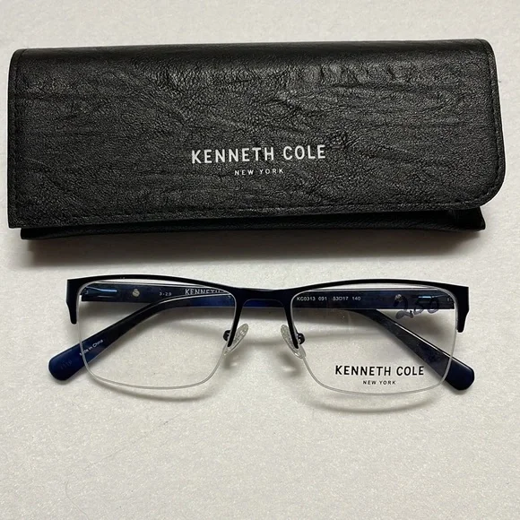 NEW Kenneth Cole Blue Metal Glasses